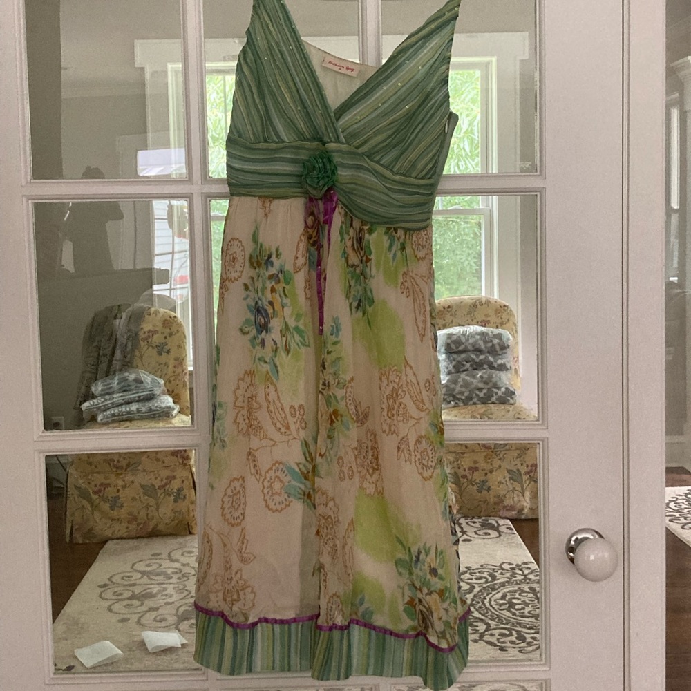 Sz S Fashion Spy Colorful Strapy Dress.